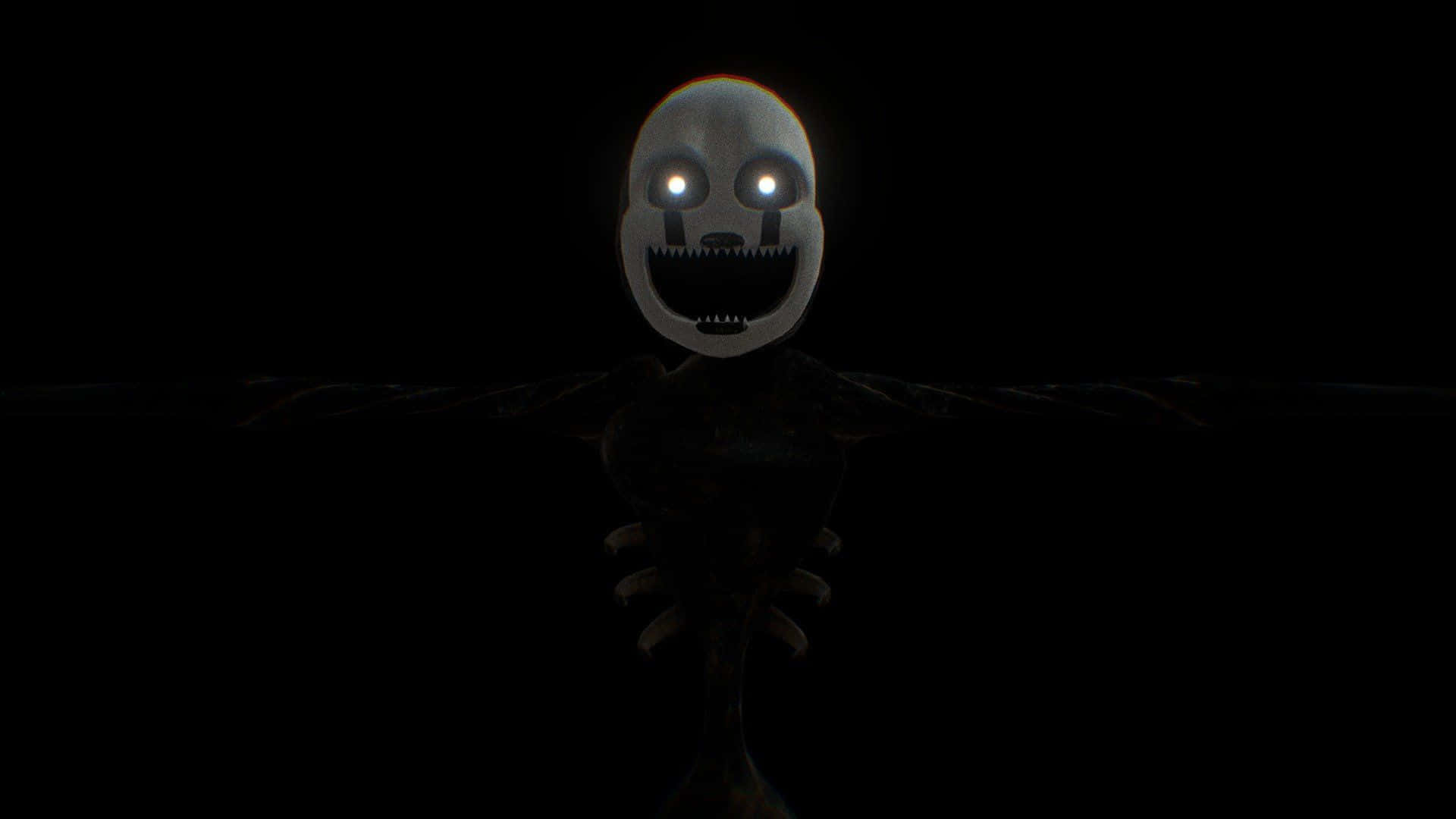Nightmare Puppet, glowing-eyed, skeletal figure, Full HD Desktop Wallpaper