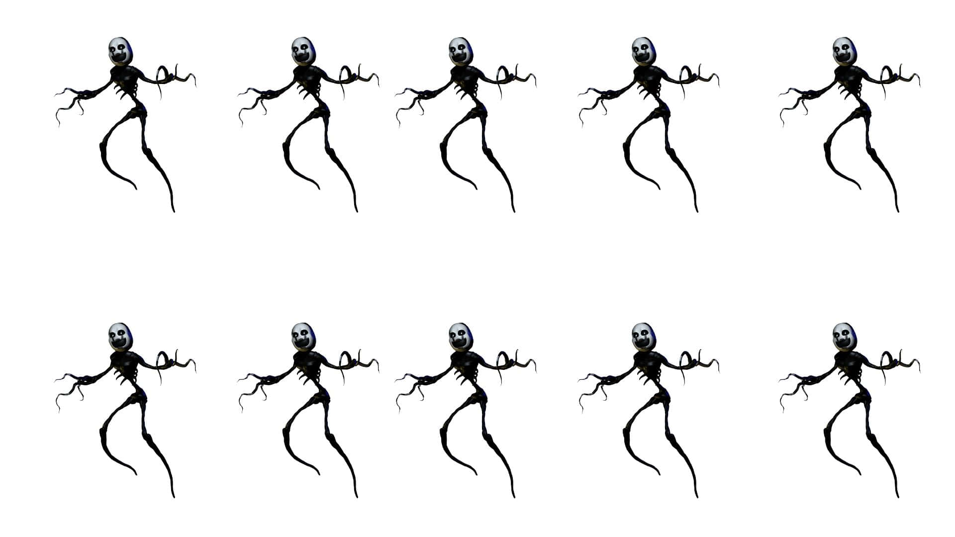 Nightmare Puppet, black, cartoon skeletons, Full HD Desktop Wallpaper