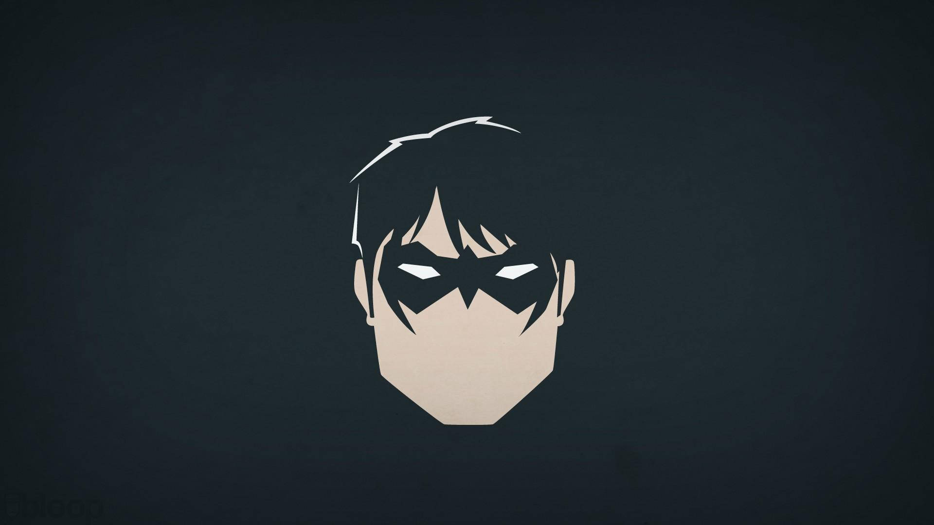Nightwing, masked superhero, sharp white eyes, Full HD Desktop Wallpaper