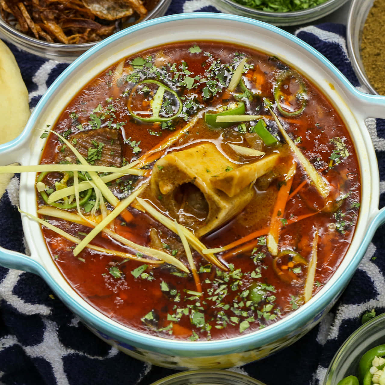 Nihari, steaming bowl, rich red stew, HD Desktop Wallpaper