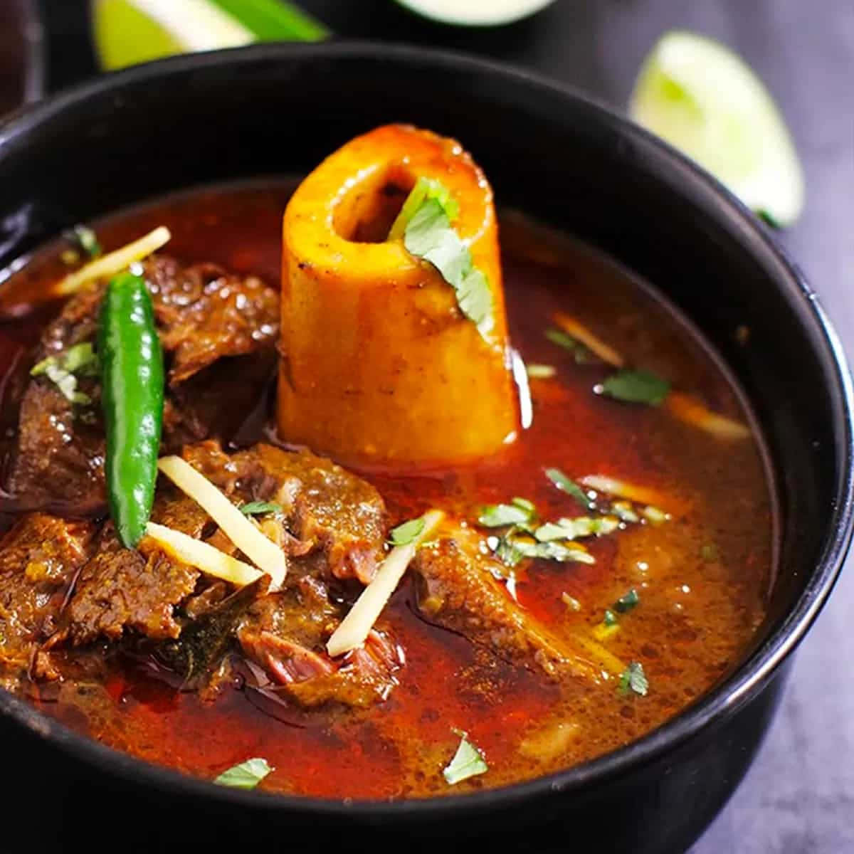 Nihari, steaming bowl, rich red curry, SD Desktop Wallpaper