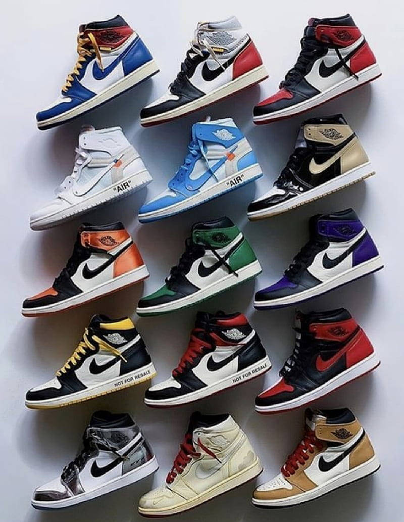 Nike Air Jordan 1, colorful, bold colorways, SD Phone Wallpaper