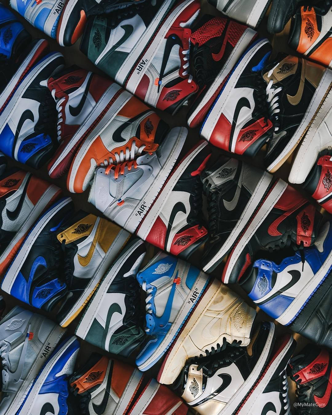 Nike Air Jordan 1, large collection, colorful, HD Phone Wallpaper