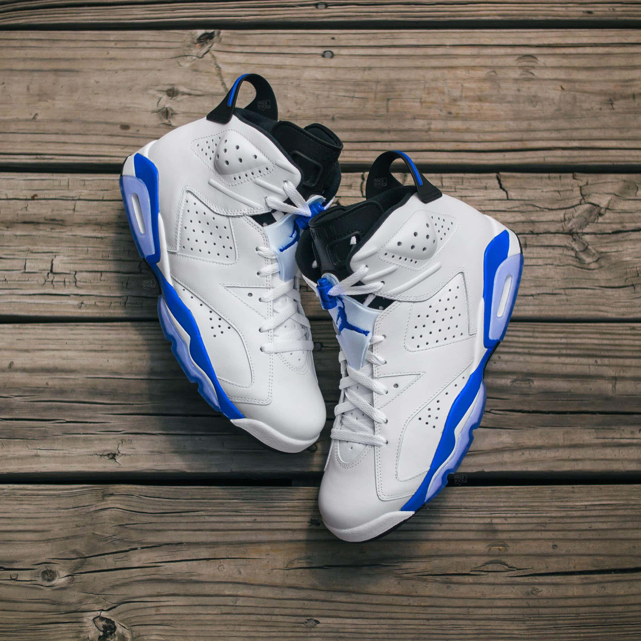 Jordan 6, Sport Blue, white and blue, Full HD Desktop Wallpaper