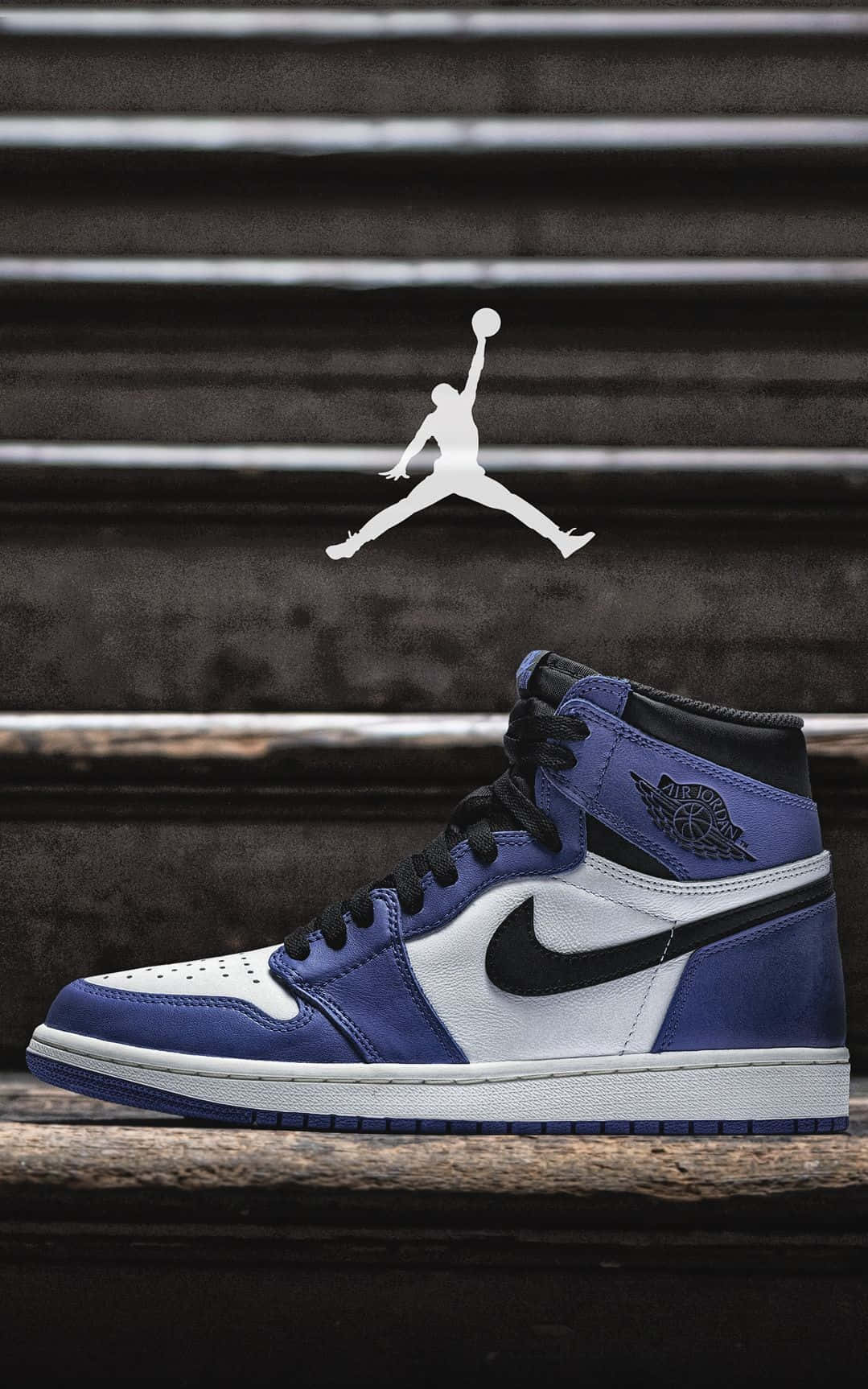 Nike Air Jordan, Jordan 1, blue and white, HD Phone Wallpaper