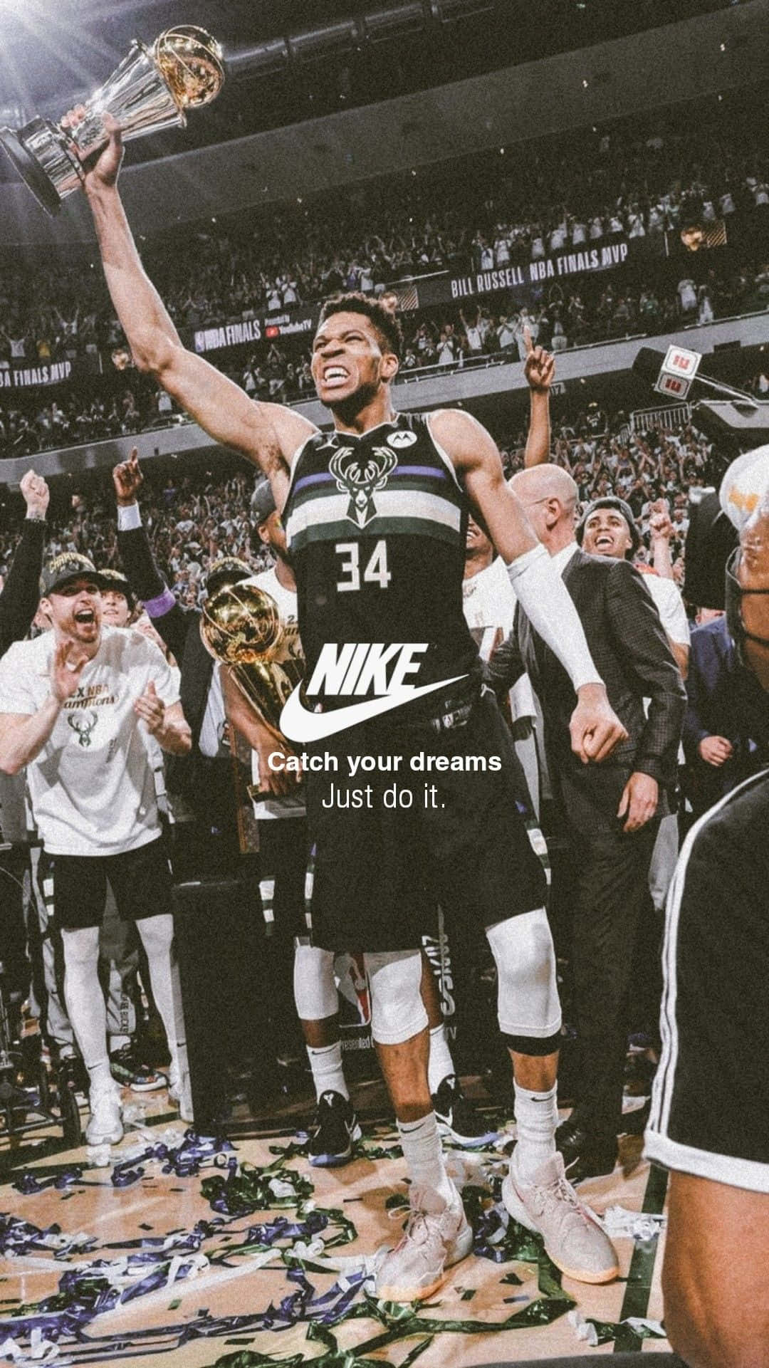 Nike Basketball, black jersey, number 34, Full HD Phone Wallpaper