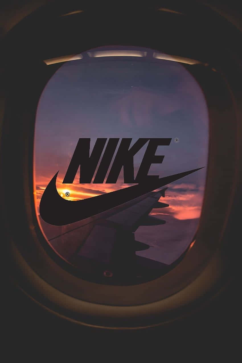 Nike Basketball, Nike logo, airplane window, SD Phone Wallpaper