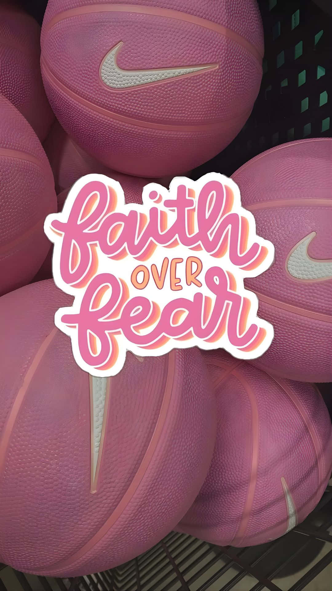 Nike, basketballs, pink, Full HD Phone Wallpaper