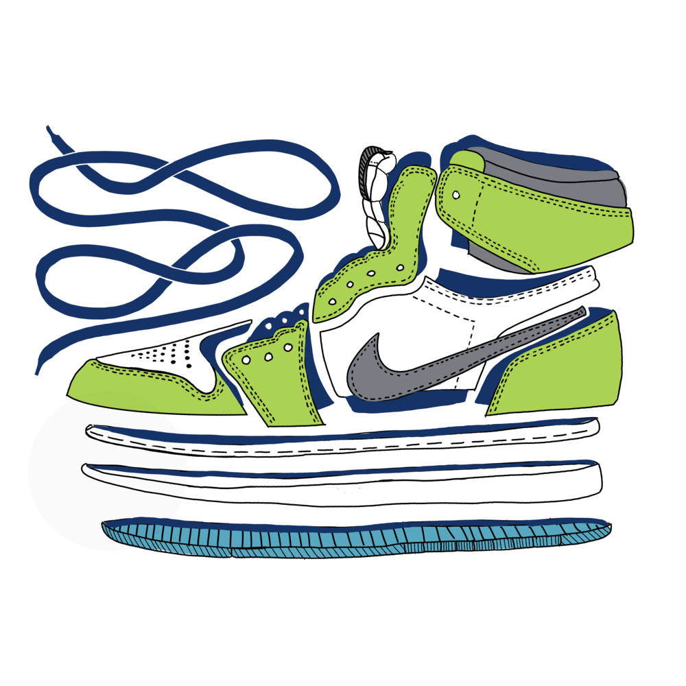 Nike, green, blue, SD Desktop Wallpaper