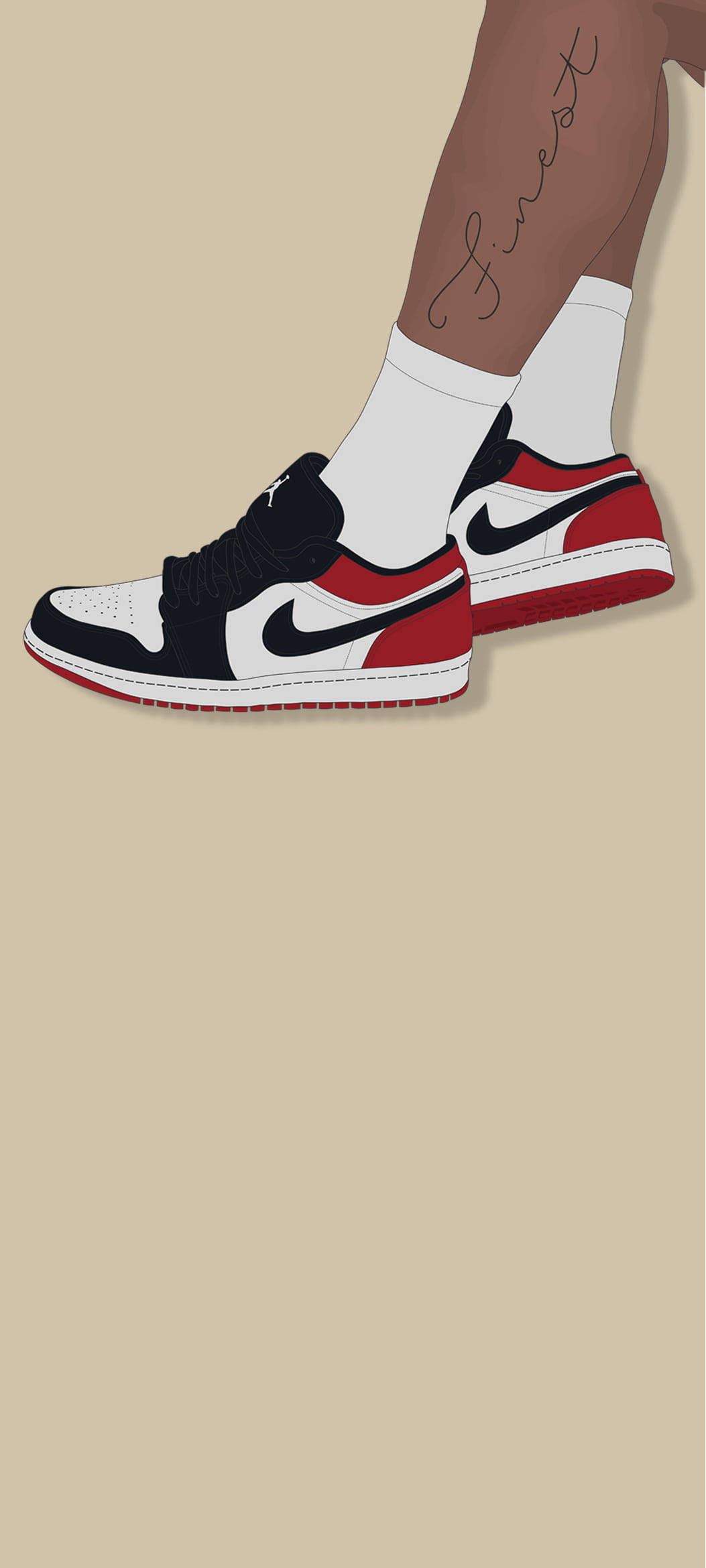 Nike, low cut cartoon nike shoes, black white and red, Full HD Phone Wallpaper