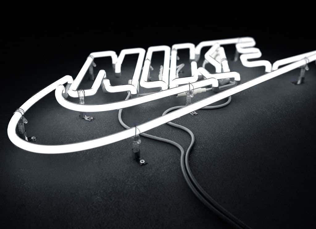 Nike, Neon White, swoosh, SD Desktop Wallpaper
