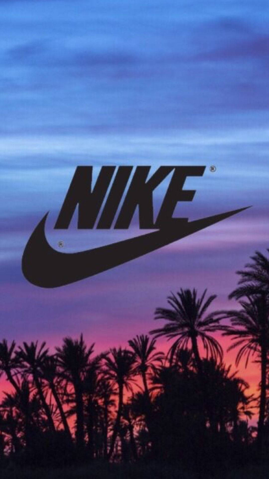 Nike girl, palm tree, Nike logo, Full HD Phone Wallpaper