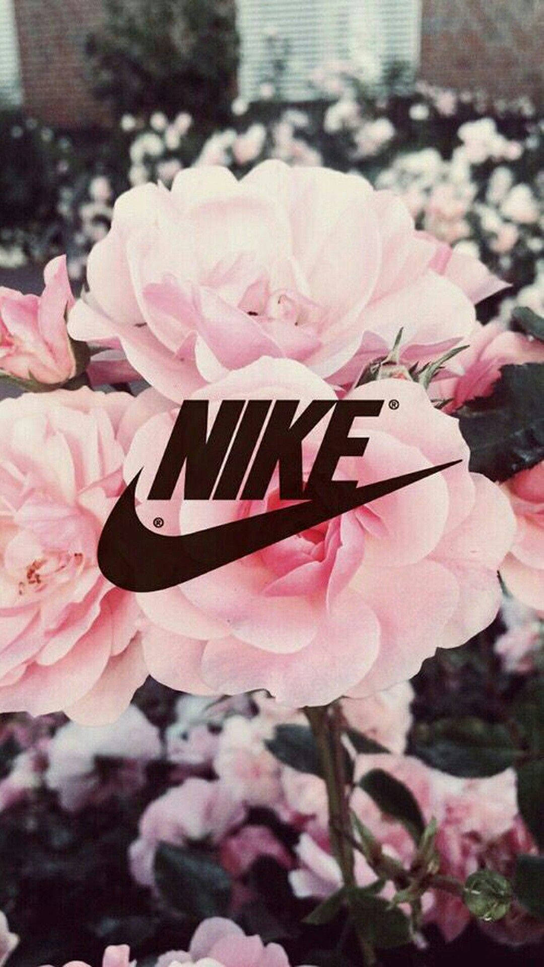 Nike girl, Nike logo, pink roses, Full HD Phone Wallpaper