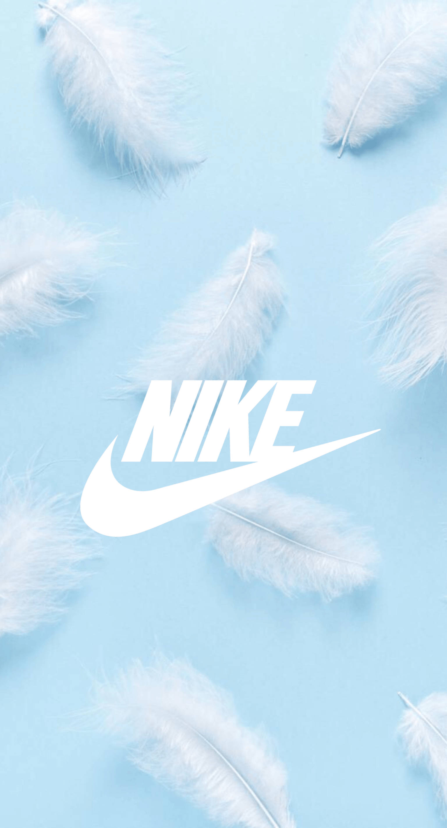 Nike girl, feathers, white Nike logo, 2K Phone Wallpaper