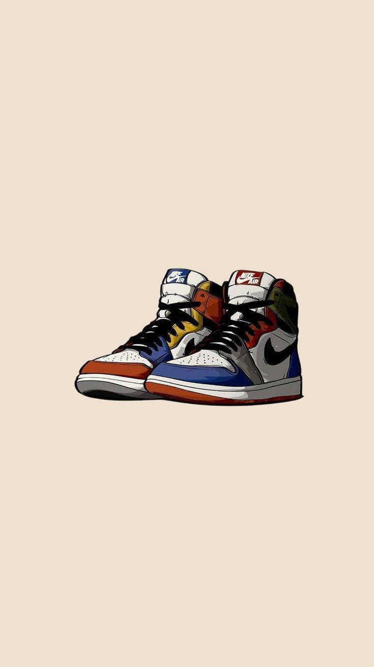 Nike, high-top sneakers, red, HD Phone Wallpaper
