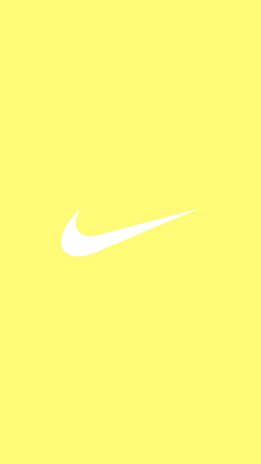 Nike, swoosh logo, bright yellow, Full HD Phone Wallpaper