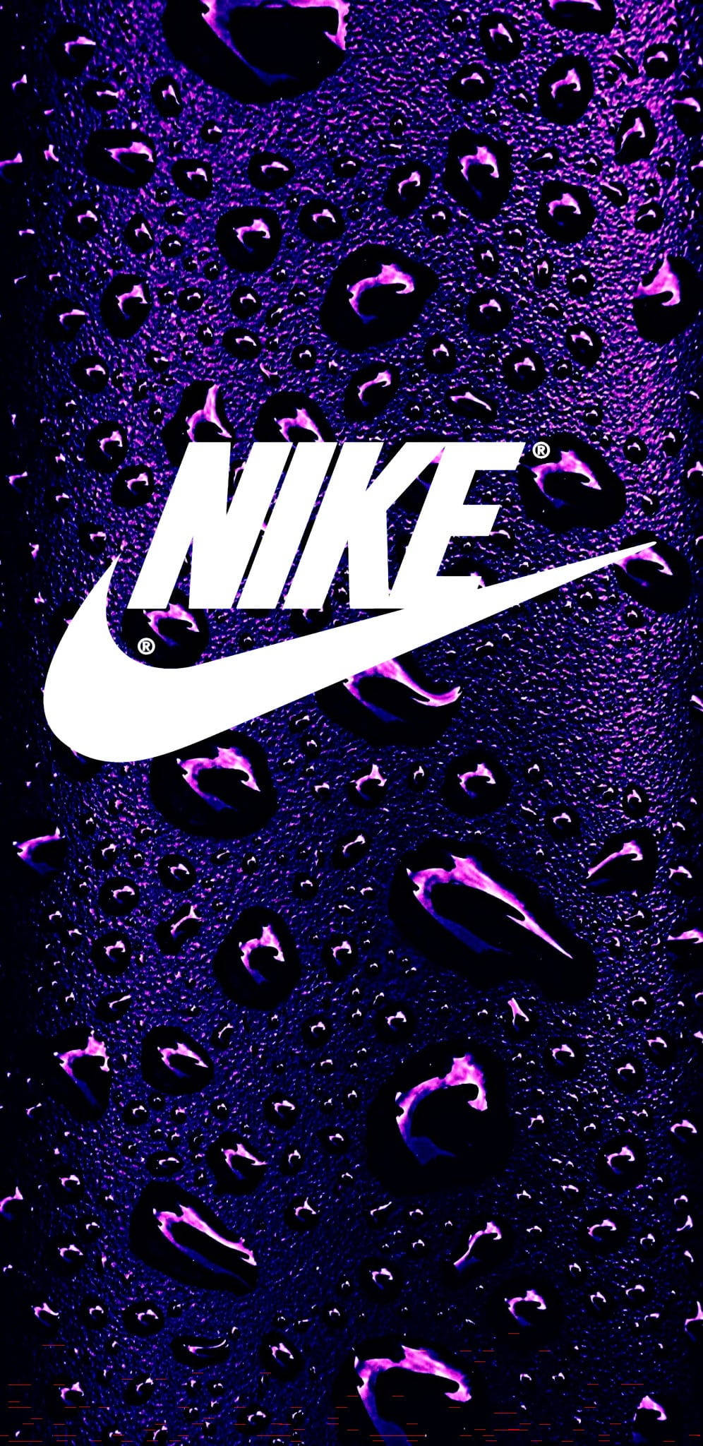 Nike, iPhone, purple droplets, Full HD Phone Wallpaper