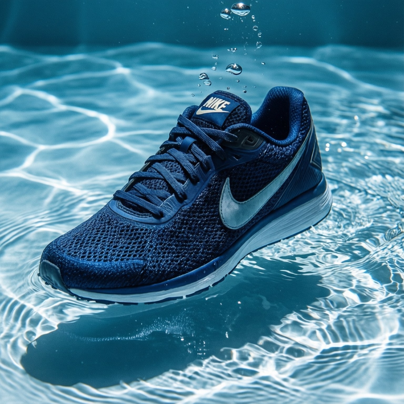 Nike, navy blue, running shoe, HD Desktop Wallpaper