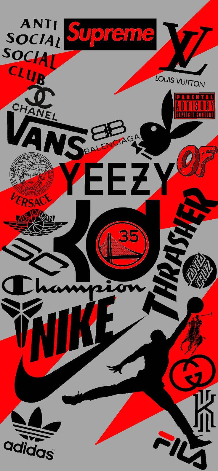 Nike, graffiti, red, HD Phone Wallpaper
