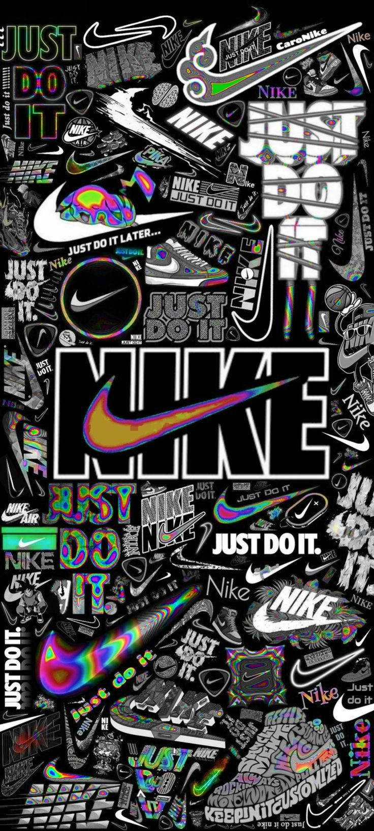 Nike, graffiti, rainbow gradients, HD Phone Wallpaper