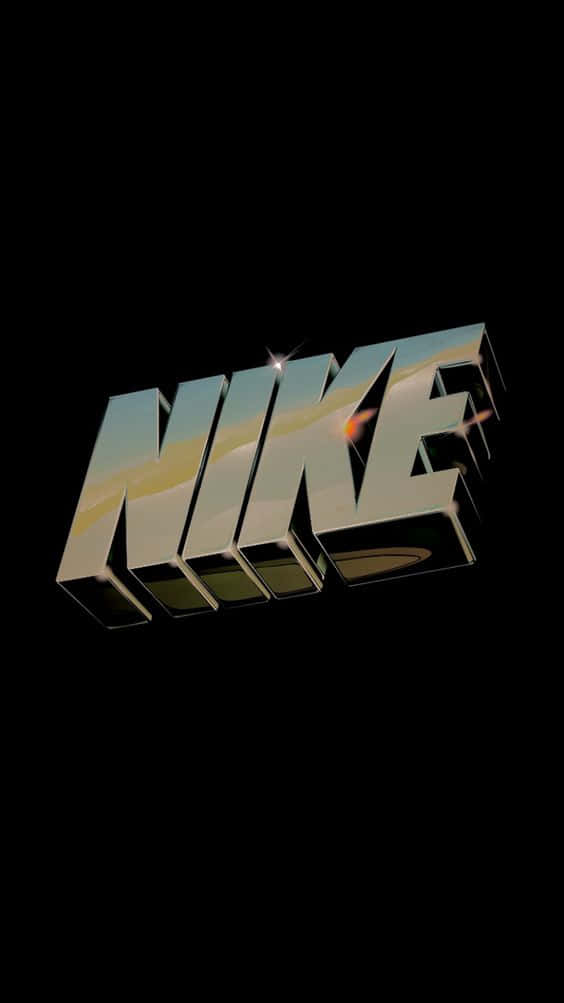 Nike, metallic finish, vibrant sunset sky, SD Phone Wallpaper