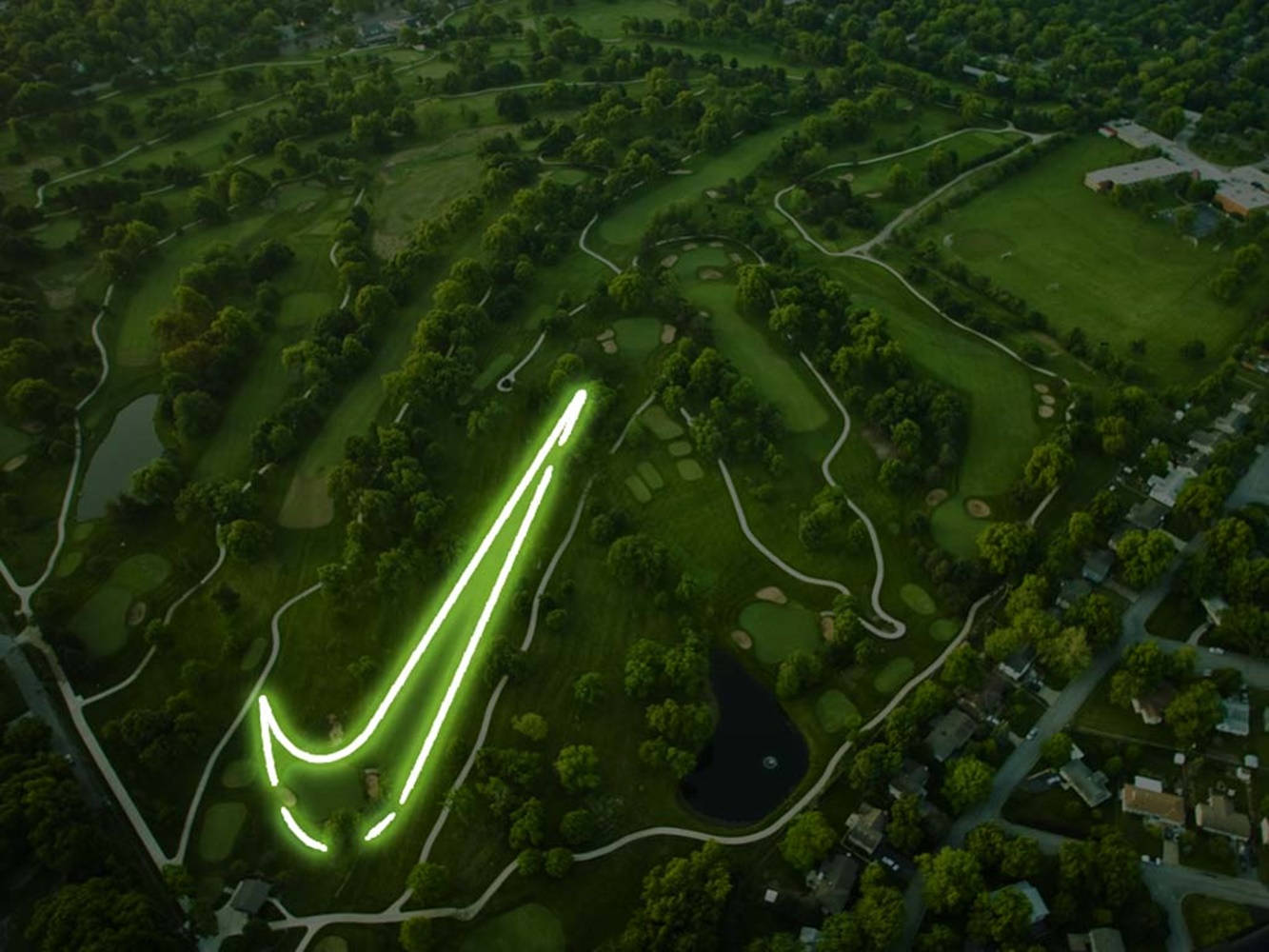 Nike, swoosh, golf course, HD Desktop Wallpaper