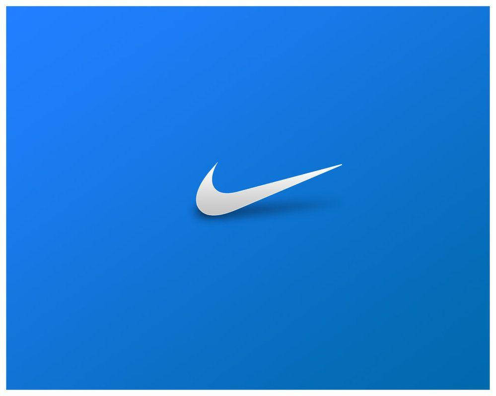 Nike, swoosh logo, royal blue background, SD Desktop Wallpaper