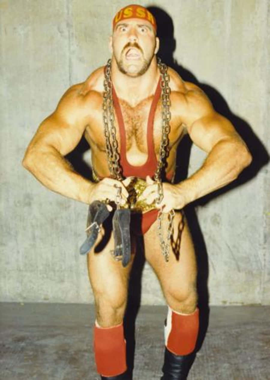 Nikita Koloff, red gear, chains, SD Phone Wallpaper