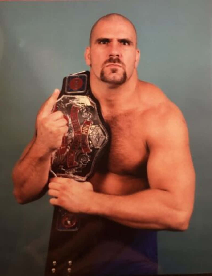 Nikita Koloff, championship belt, teal studio backdrop, SD Phone Wallpaper
