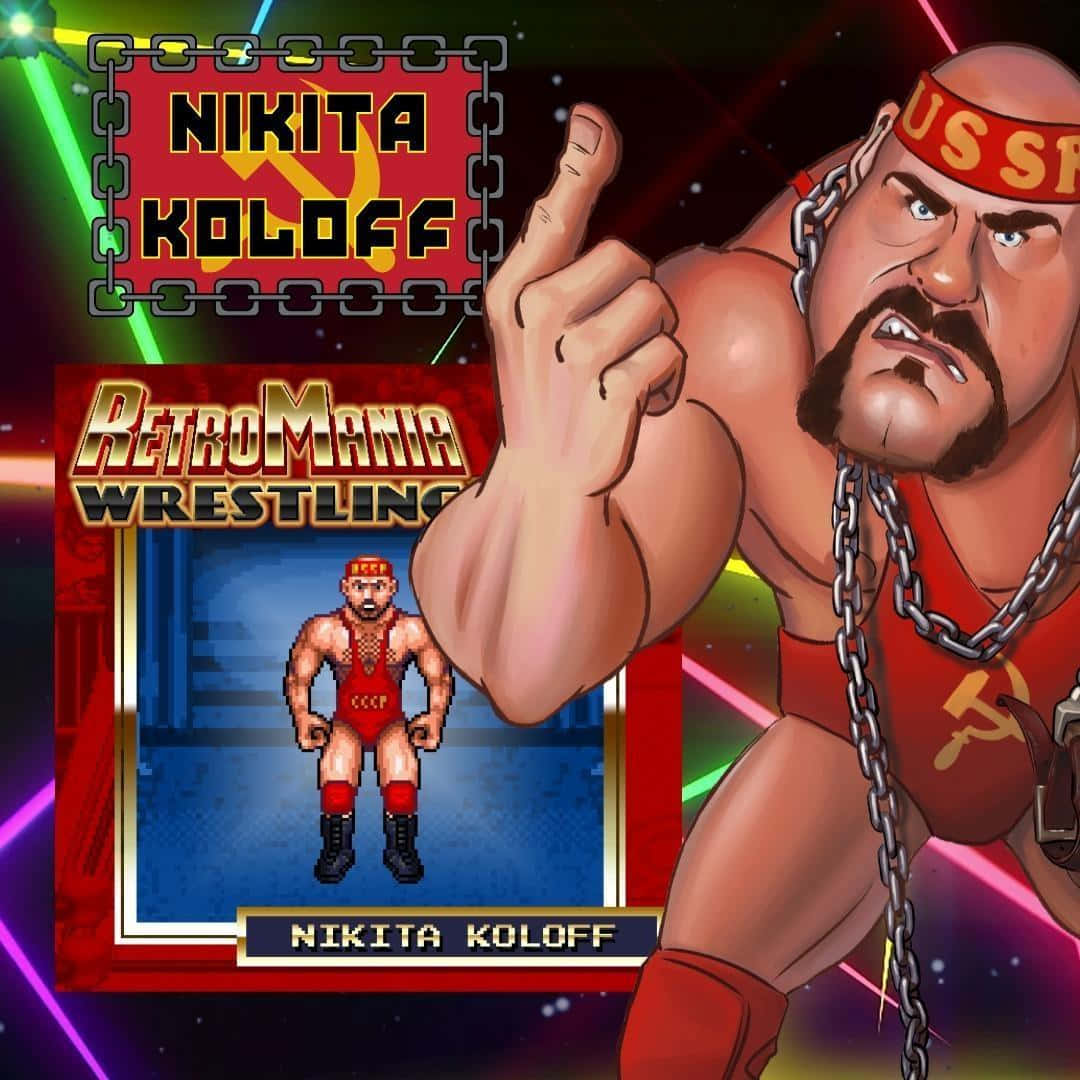 Nikita Koloff, red USSR headband, chain necklace, SD Desktop Wallpaper
