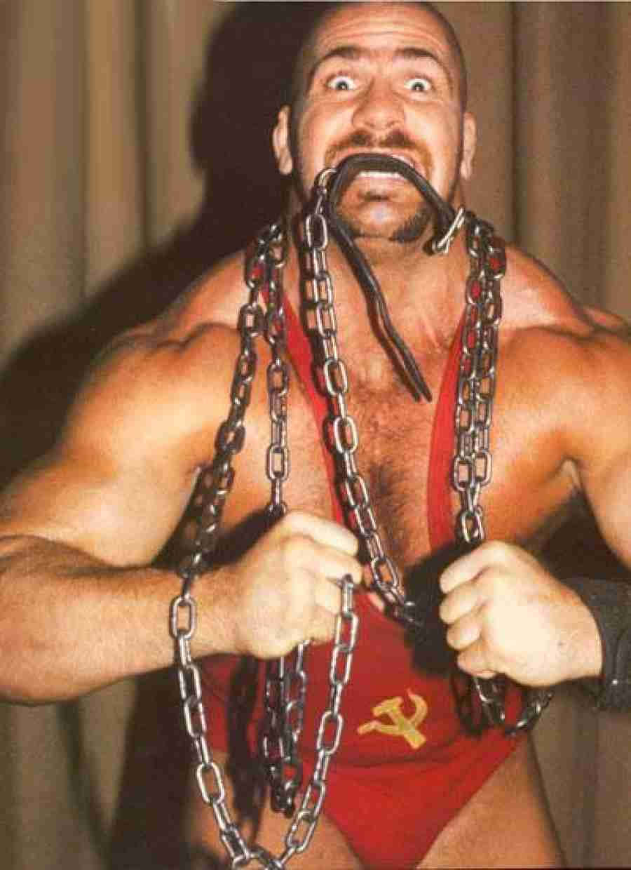 Nikita Koloff, red wrestling singlet, hammer and sickle emblem, SD Phone Wallpaper