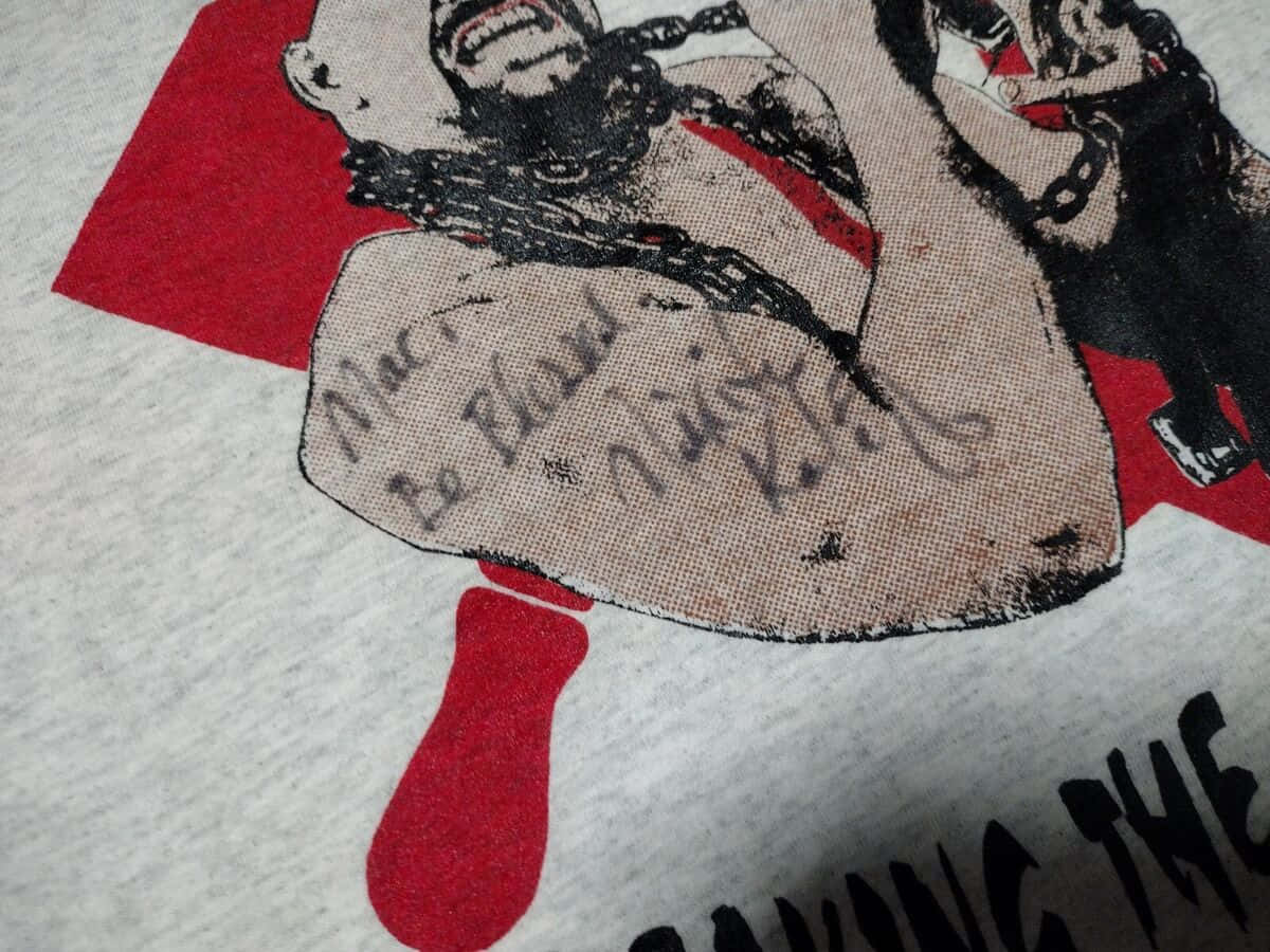 Nikita Koloff, autographed shirt, tattooed figure, SD Desktop Wallpaper