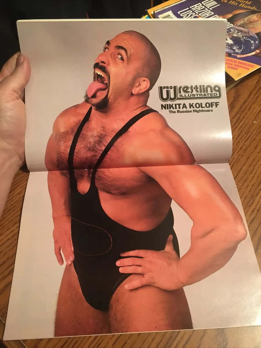 Nikita Koloff, wrestling singlet, black, SD Phone Wallpaper