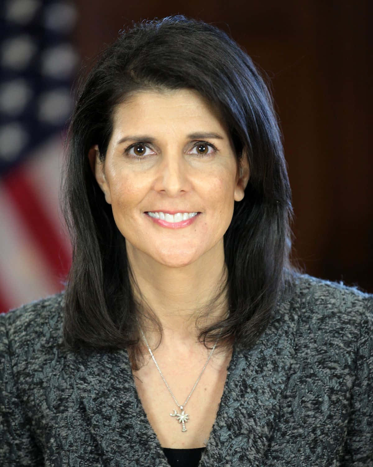 Nikki Haley, formal attire, textured blazer, HD Phone Wallpaper