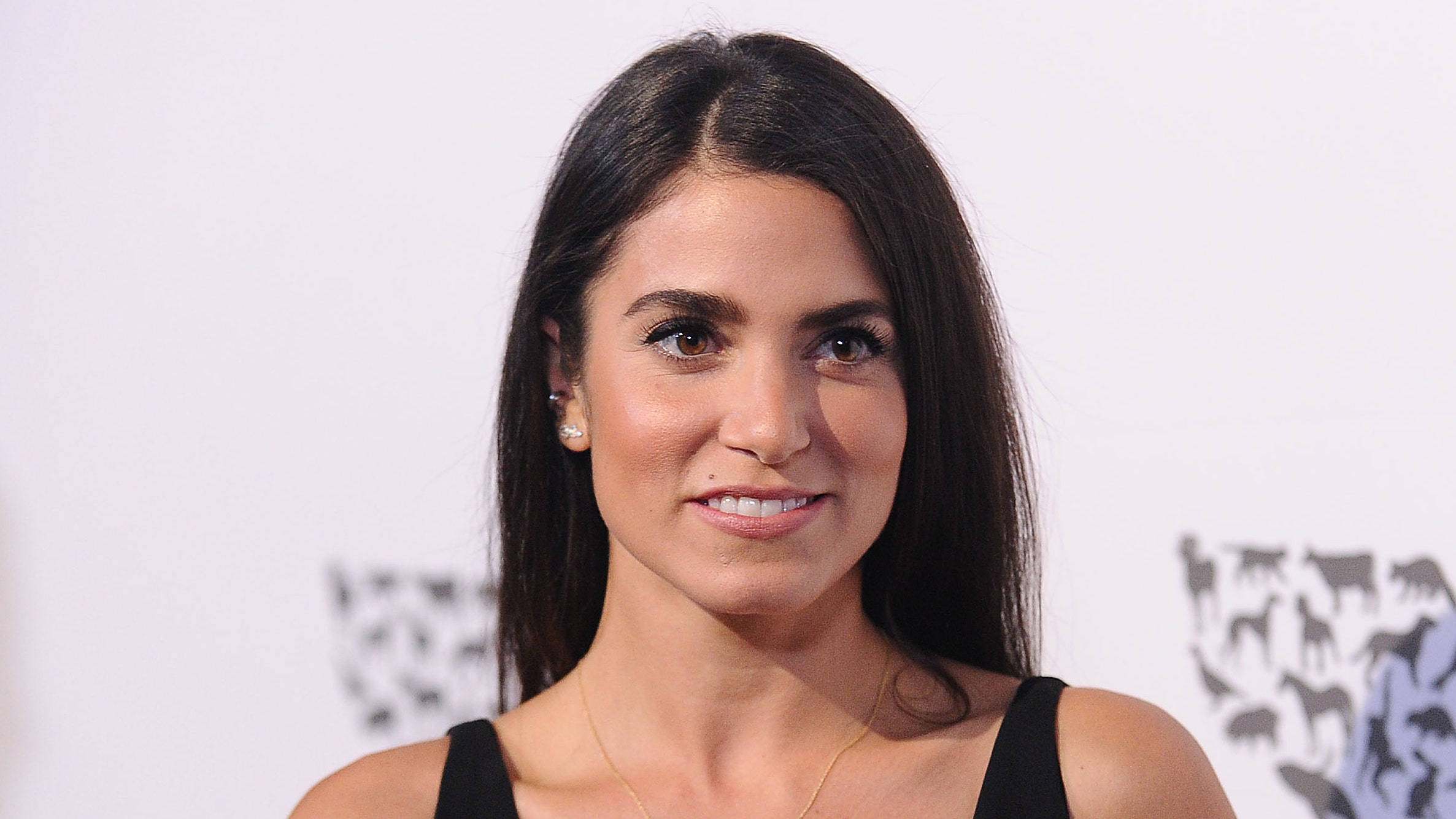 Nikki Reed, dark hair, warm smile, Full HD Desktop Wallpaper