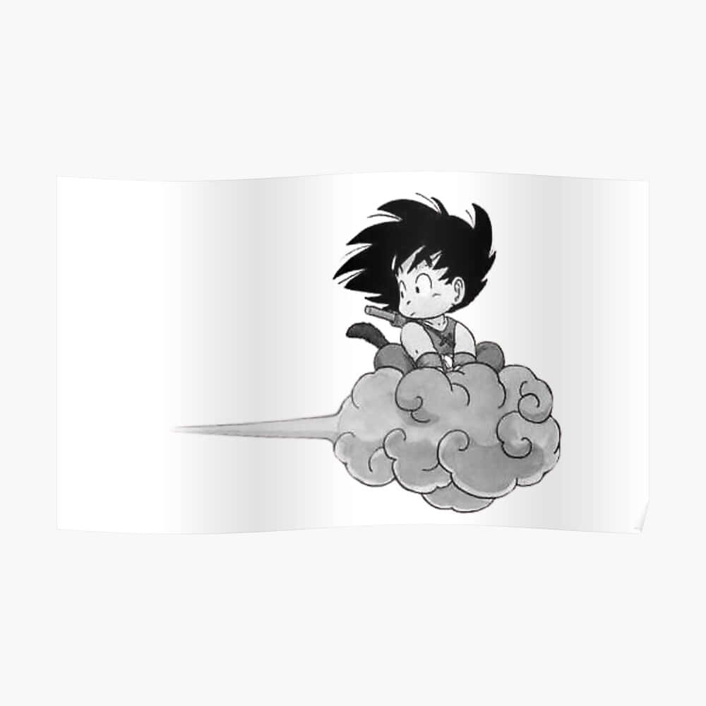 Nimbus, spiky hair, swirling cloud, SD Desktop Wallpaper
