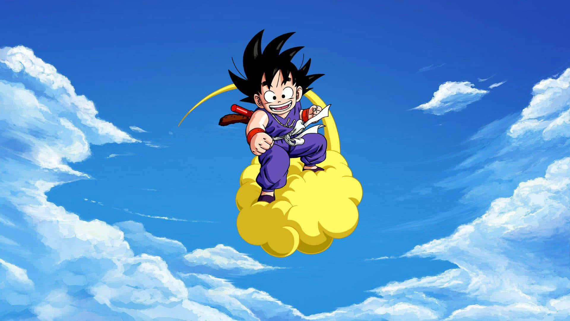 Nimbus, yellow cloud, bright blue sky, Full HD Desktop Wallpaper