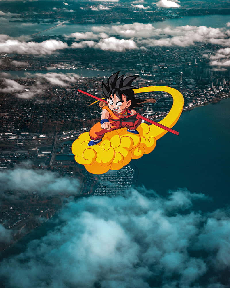 Nimbus, yellow cloud, cityscape, SD Phone Wallpaper