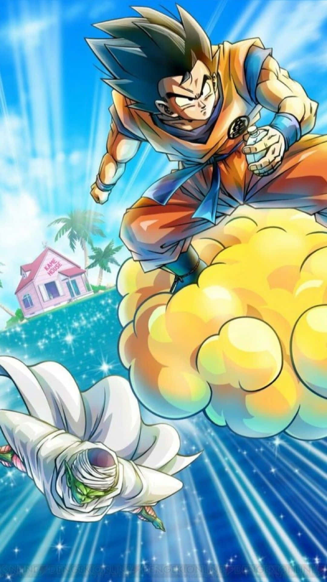 Nimbus, orange and blue, golden cloud, Full HD Phone Wallpaper