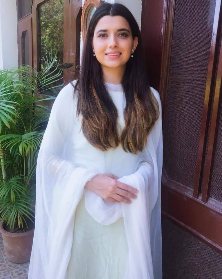 Nimrat Khaira, white dress, flowing white outfit, SD Phone Wallpaper