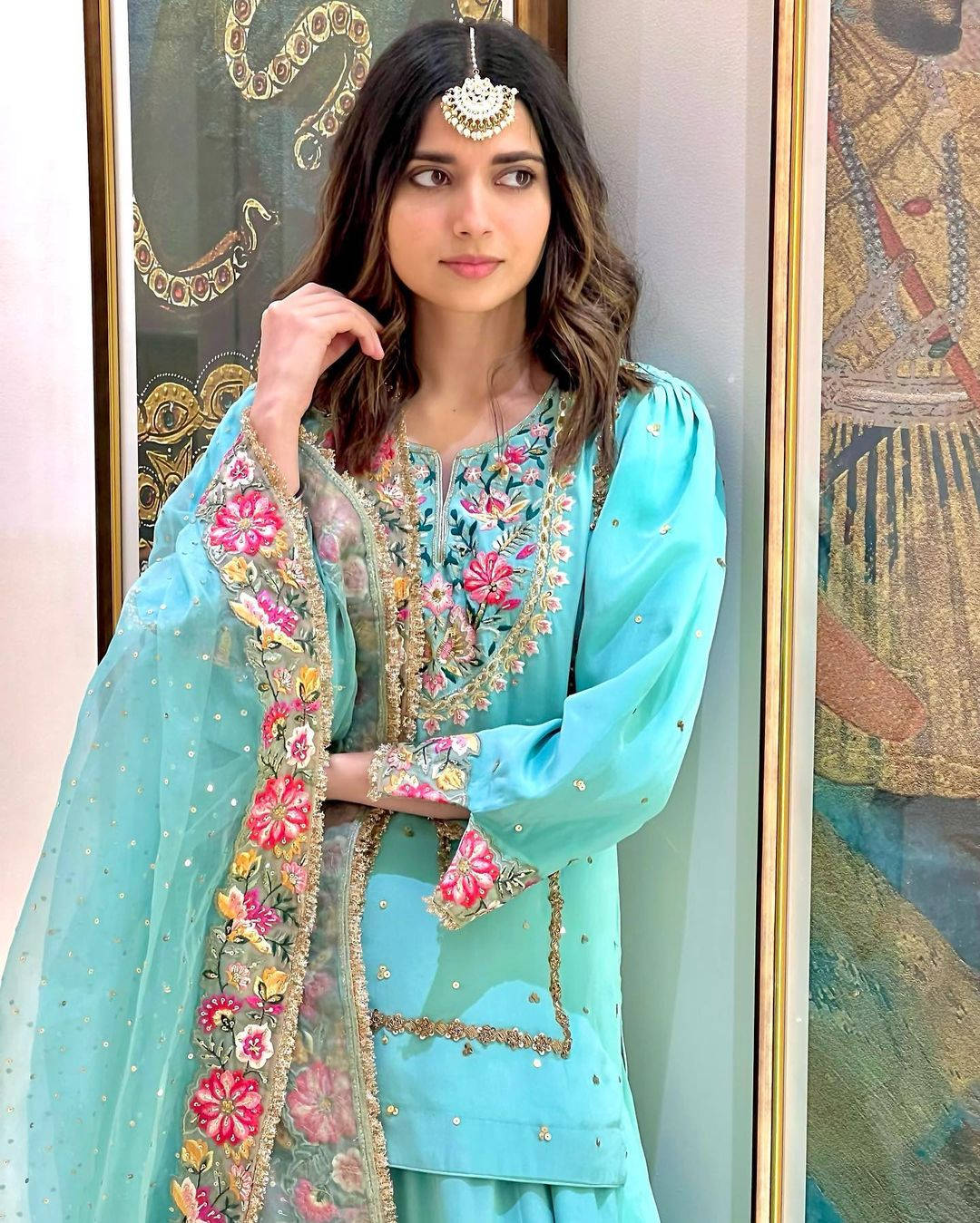 Nimrat Khaira, teal, turquoise, HD Phone Wallpaper