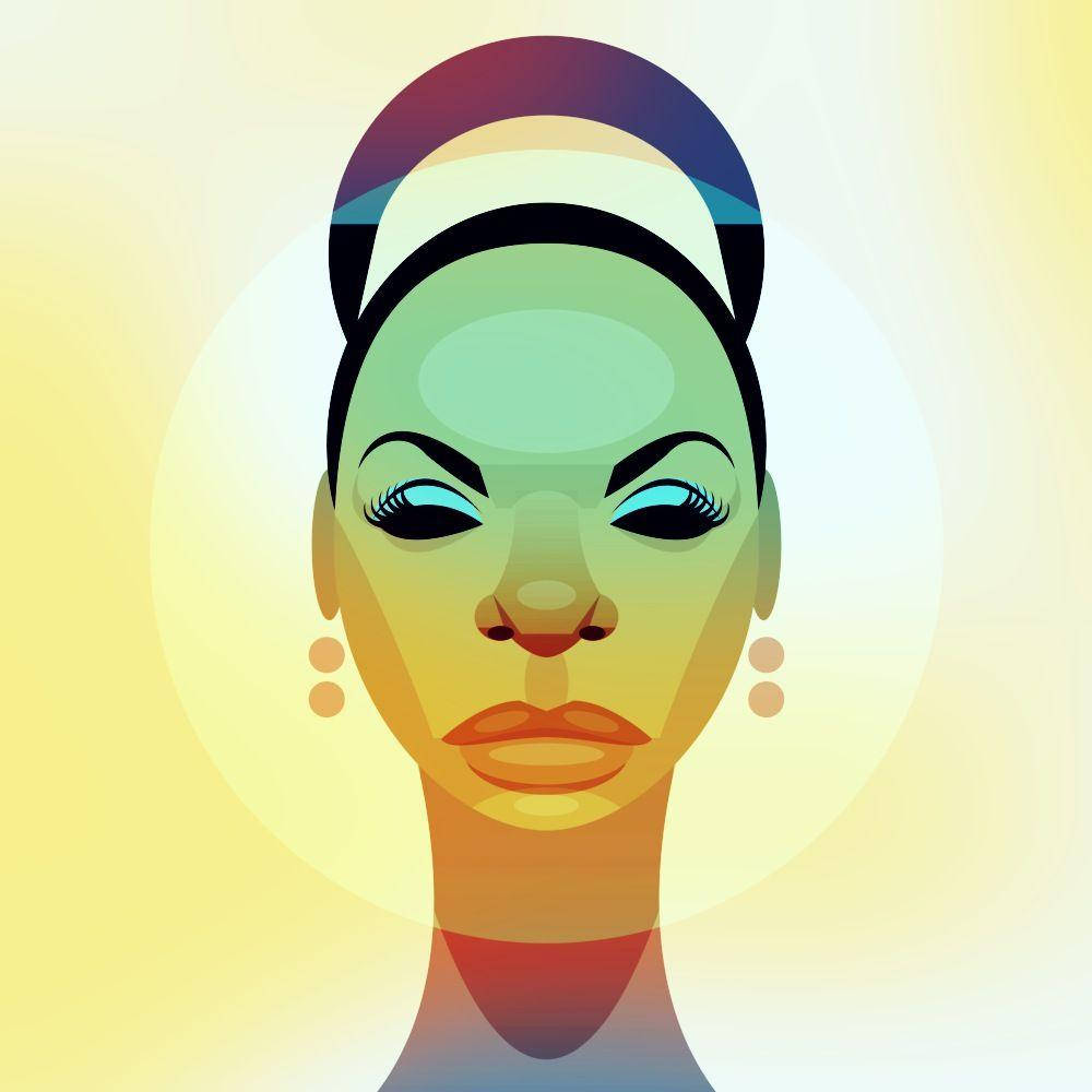 Nina Simone, black, American, SD Desktop Wallpaper
