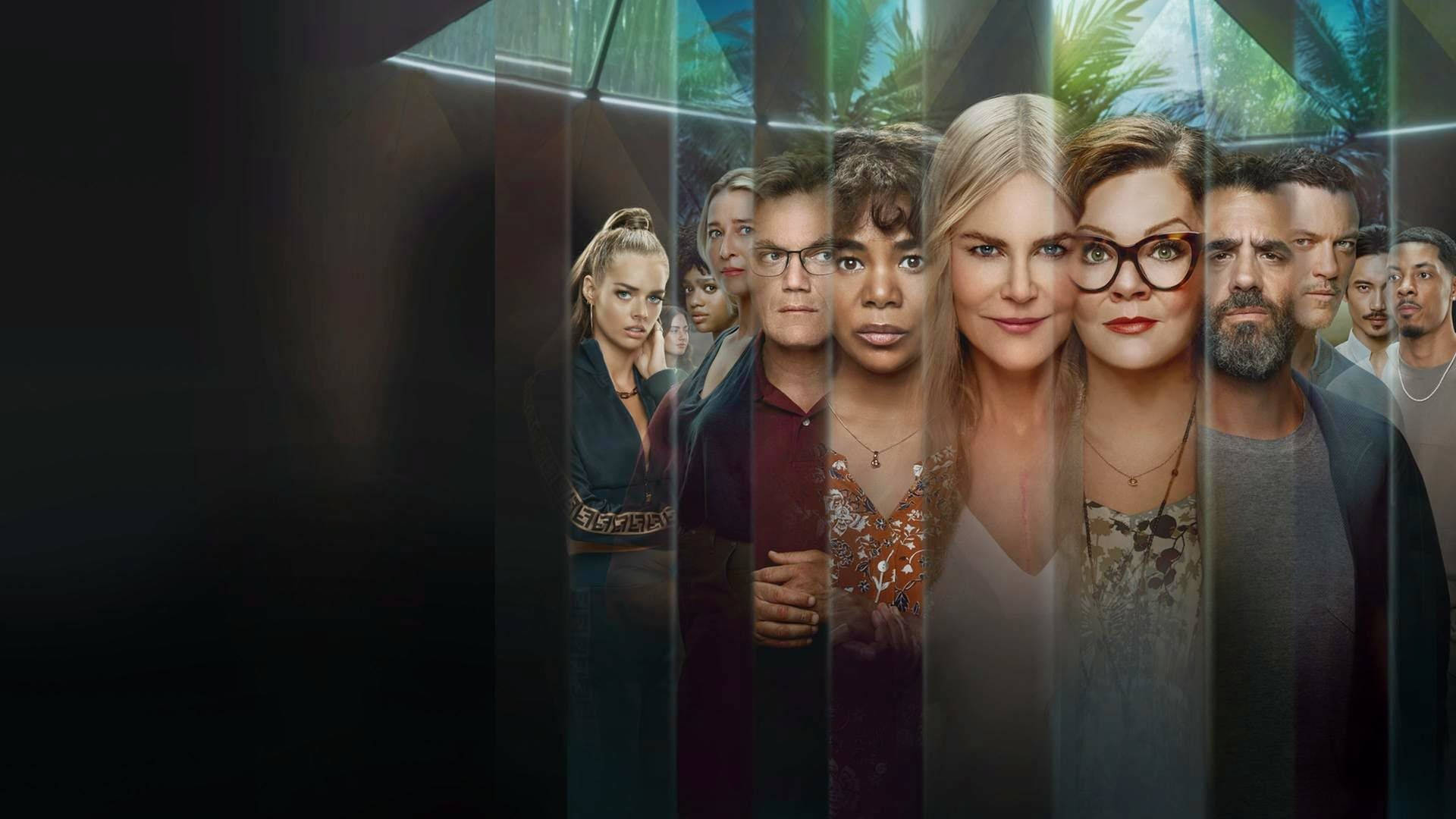 Nine Perfect Strangers, cast cover, vertical glass panels, Full HD Desktop Wallpaper