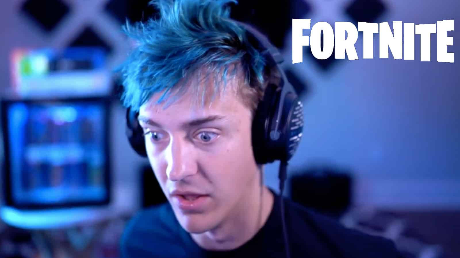 Ninja Fortnite, Fortnite, blue hair, HD Desktop Wallpaper