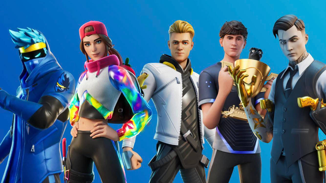 Ninja Fortnite, Fortnite characters, vibrant outfits, HD Desktop Wallpaper