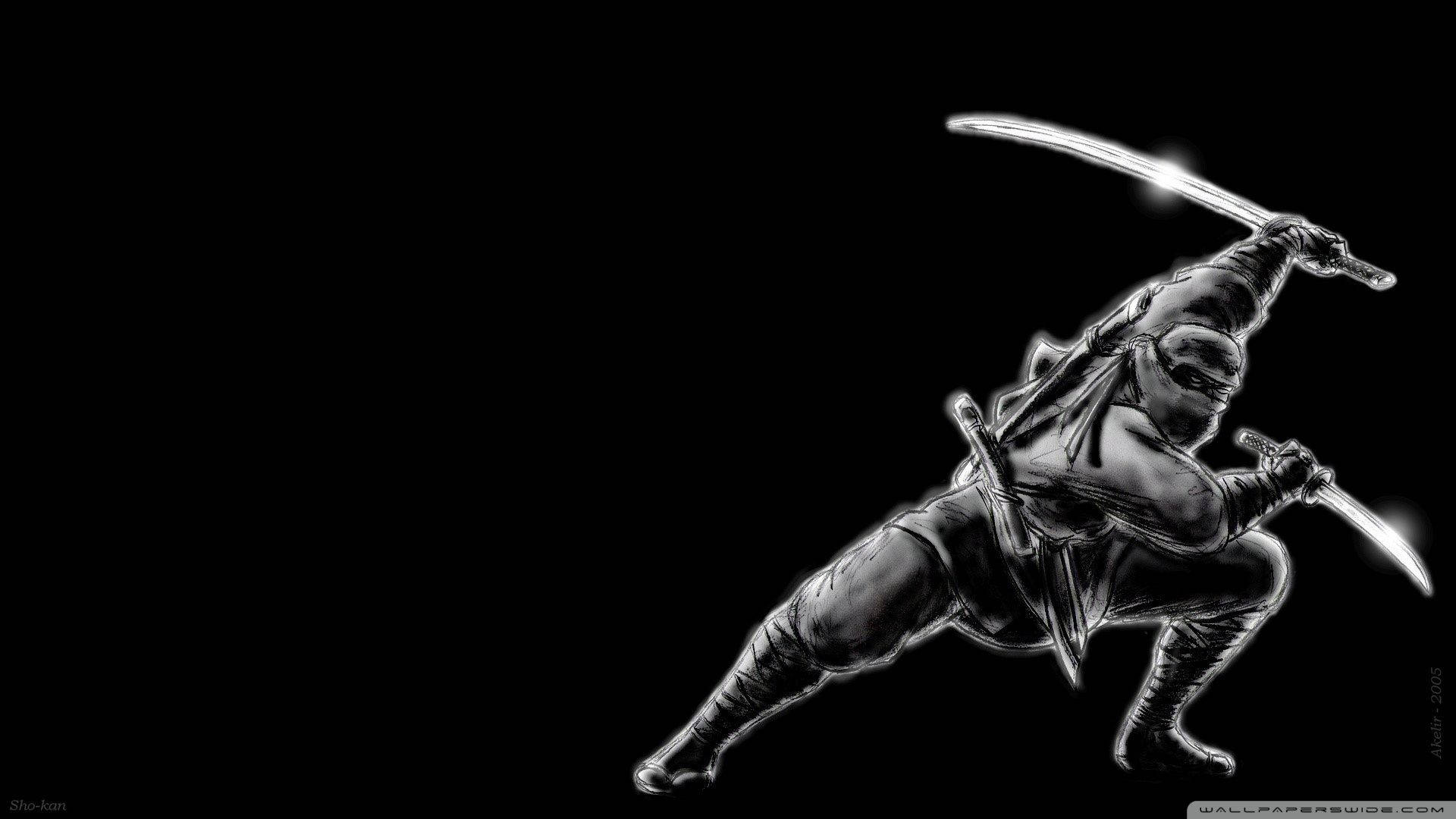 Ninja Fortnite, double swords, glowing sword, Full HD Desktop Wallpaper