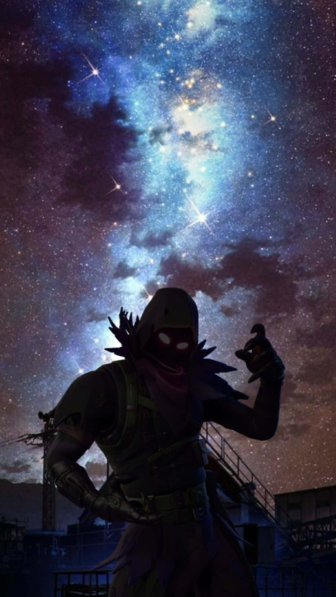 Fortnite Ninja, starry sky, cosmic sky, Full HD Phone Wallpaper
