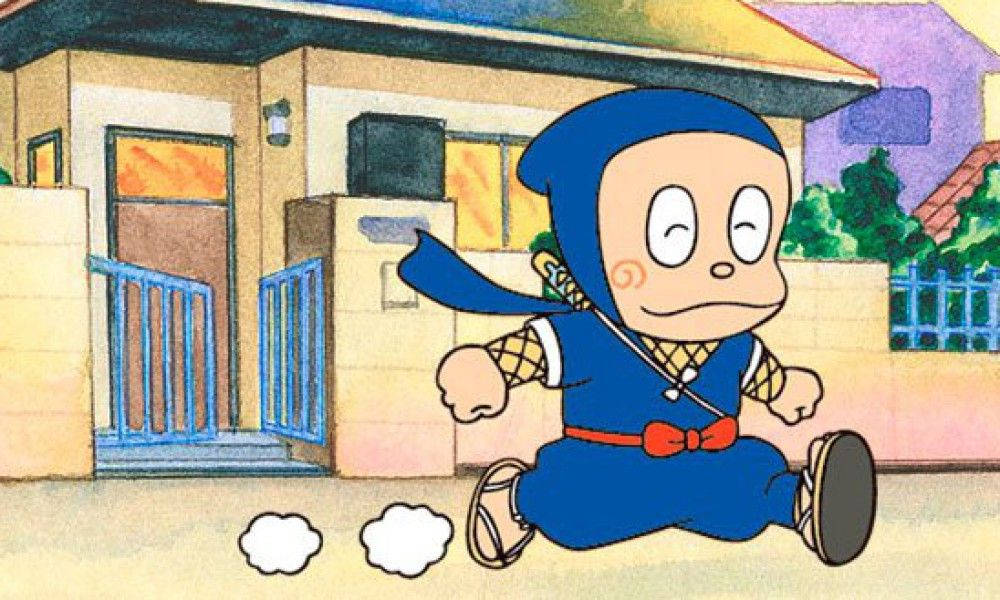 Ninja Hattori, blue, motion blur clouds, SD Desktop Wallpaper