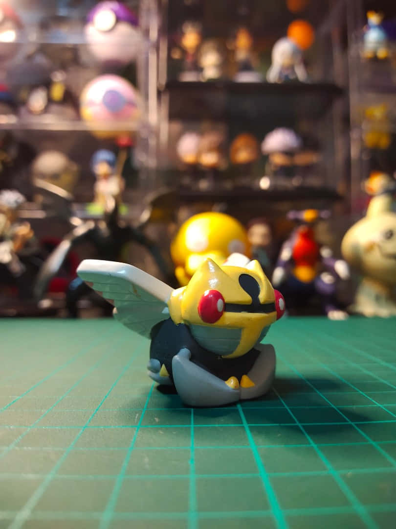 Ninjask, yellow and black, red eyes, SD Phone Wallpaper