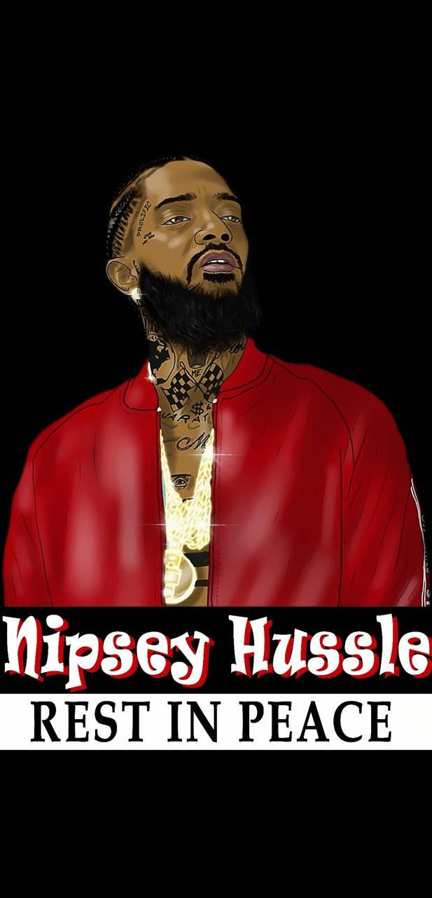 Nipsey Hussle, red jacket, gold chain, HD Phone Wallpaper